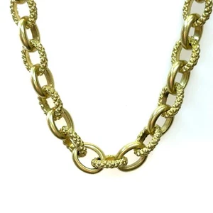 18K Judith Ripka Chain Necklace Yellow Gold  - Picture 1 of 3