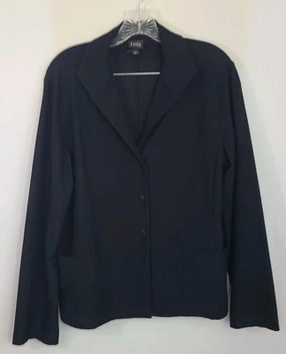Chaqueta Para Mujer Eileen Fisher Negra Ponte Botones Bolsillos Oficina Blazer Talla Med Foto 1 de 4