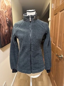 Hunter Original Women’s XS Fleece Teddy Jacket Dark Green Packable Hood - Picture 1 of 12