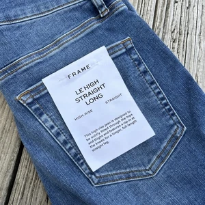 NWT FRAME Le High Rise Straight Long Blue Jeans Womens Size 31 - Picture 1 of 13