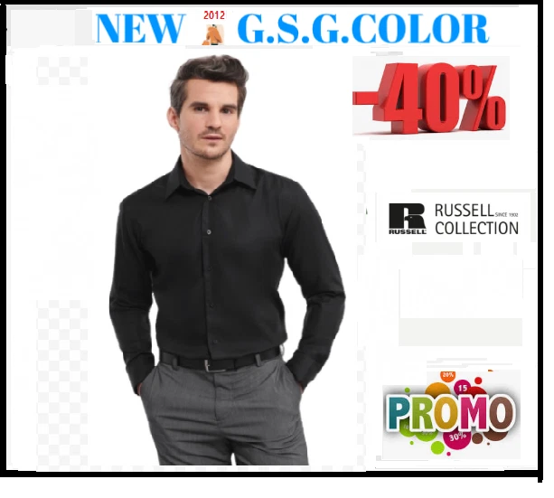 Camicia uomo Camicia Tailored Ultimate maniche lunghe non-stiro nero 4XL - Immagine 1 di 1