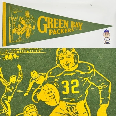 Banderín de fútbol americano vintage de los Green Bay Packers de la NFL de los años 50 11,5x29 Foto 1 de 4