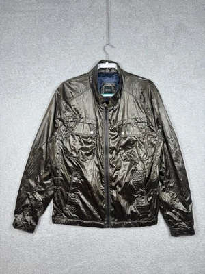 Hugo Boss Jacket Mens 46R Brown Carnos Full Zip Lightweight Pockets - Image 1 of 4