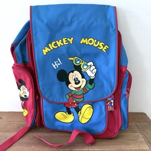 Disney Mickey Mouse Backpack Blue Red Pockets Childrens Kids School Childcare - Imagen 1 de 24