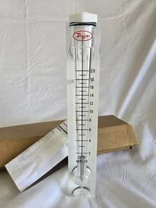 DWYER Visi Float VFCII-143-EC FLOWMETER RANGE 2-20 GPM WATER - Picture 1 of 10
