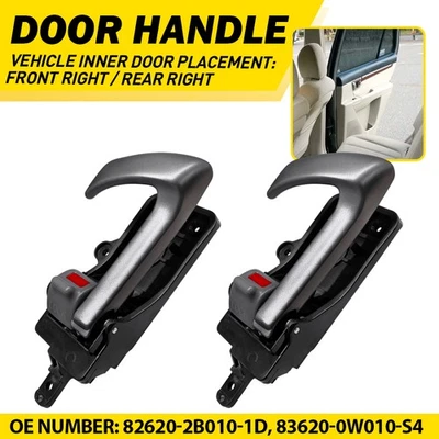 2X Para 2007-2012 Hyundai Santa Fe Interior Maçaneta Interna Passageiro Direito - Imagem 1 de 4