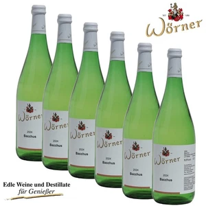 (5,55€/l) 6x1L Bacchus lieblich WEINGUT WÖRNER - Weißwein Wein aus der Pfalz - Bild 1 von 8