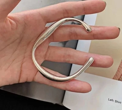 925 Sterling Silver Cuff Bracelet for Women – Vintage Bangle Jewelry Gift - Image 1 of 4