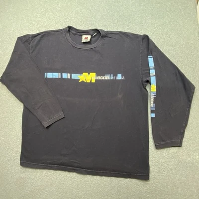 VTG Mecca Black Long Sleeve Men XL Graphic Double Sided Made In USA Distressed - Image 1 of 4