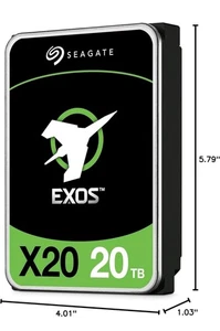 Seagate Exos X20 ST20000NM007D 20TB 7200 RPM 256MB Cache 3.5" Internal Hard - Afbeelding 1 van 8