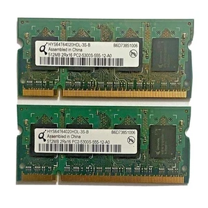 1 GB (2 X 512 MB ) HYNIX DDR2 SO-DIMM Laptop Memory RAM PC2-5300S Tested Working - Picture 1 of 3