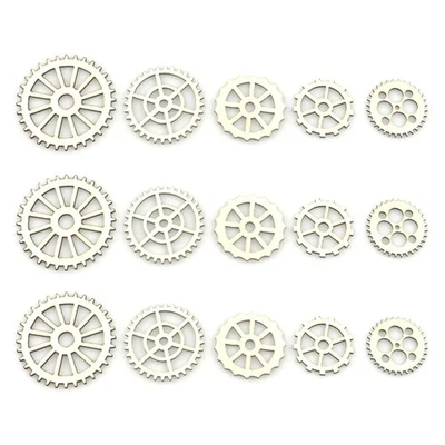 100 Pcs Creative Carved Hollow Out Wooden Mini Wooden Pieces Crafts for - image 1 of 4