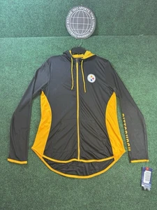 Pittsburgh Steelers Fanatics Women's Top Replay Colorblock Full-Zip Hoodie Sz L - Picture 1 of 4