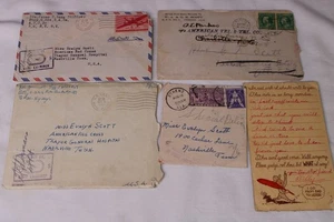WWII SWEETHEART LETTERS MAILED FROM ETO GERMANY NORTH AFRICA to NASHVILLE TN - Picture 1 of 6