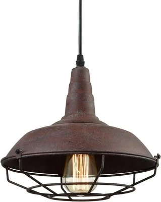 CLAXY Barn Style Pendant Light Farmhouse Caged Pendant Lighting Industrial Metal Wire