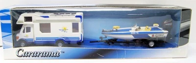 Motor Home - Camper w/ Speed Boat on a Trailer 1/43 Cararama MB - Image 1 of 3