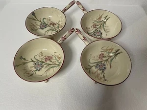 LUNEVILLE 4 FOOTED APERITIF DIGESTIF HANDLED CUPS #431 - Picture 1 of 7