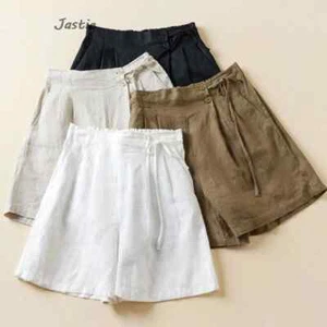 7-color Cotton Waist Elastic Shorts For Women's 2025 Summer New Loose Solid - Picture 1 of 31