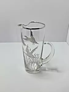MCM 1950 MARTINI GLASKRUG STOCKENTEN SILBERÜBERFANG UND BESATZ LESEN - Bild 1 von 19