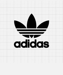 1 X Iron On Adidas 5cm Vinyl Decals Tshirt Jumper Jacket Iron On HTV - Picture 1 of 15