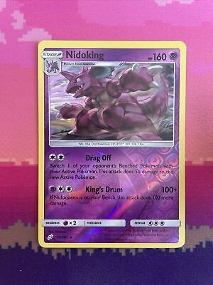 Pokemon Card Nidoking Team Up Reverse Holo Rare 59/181 Near Mint 