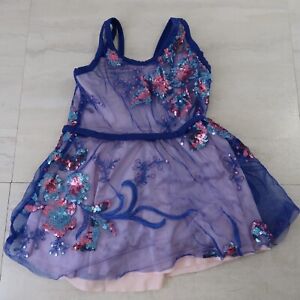 Purple Lyrical Dance Twirl Costume Child Small Sequin Dress