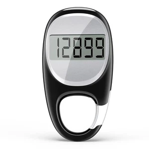 Simple Pedometer for Walking Accurate Step Tracker w/ Carabiner 3D Step Counter - Picture 1 of 7