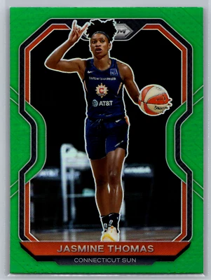 Jasmine Thomas 2021 Panini Prizm WNBA Green Prizm #27 Connecticut Sun - Image 1 of 2