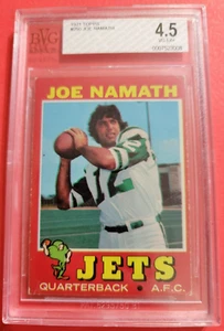 JOE NAMATH 1971 TOPPS CARD GRADED BECKETT BGS 4.5 VERY GOOD-EXCELLENT NY JETS - Picture 1 of 2