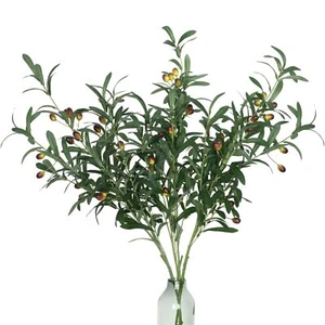 3pcs 39'' Faux Olive Branches for Vases Olive Tree Branches with Lifelike Oli... - Picture 1 of 7