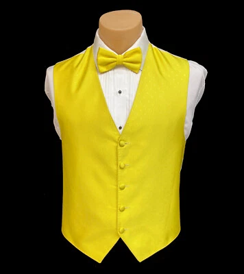 Men's Lauren Ralph Lauren Yellow Tuxedo Vest with Choice of Tie - Image 1 of 4