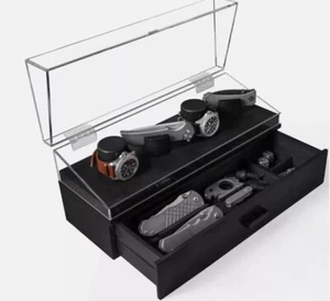 Holme & Hadfield Watch & Pocket Knife Display Case w/ modular pillars - NIB!! - Picture 1 of 4