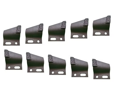 5RH + 5LH Cupped Trenching Teeth 136024 & 136025, fits 1.65", 1.75" Pitch - Image 1 of 3