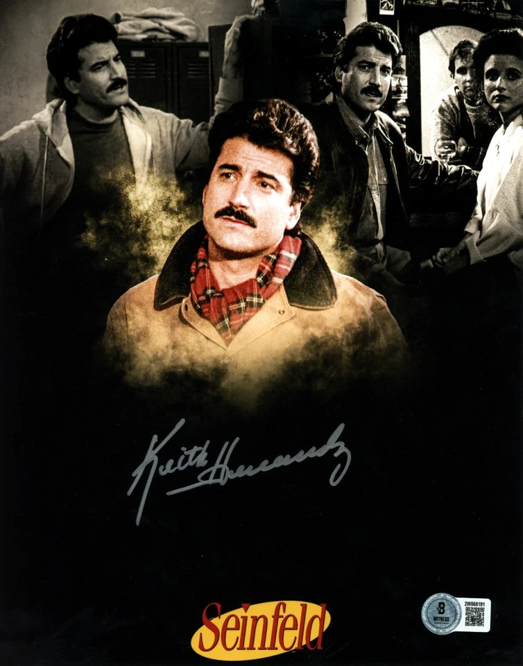 Foto firmada por Keith Hernández automática 8x10 Seinfeld Beckett Witness certificado de autenticidad BAS Mets Foto 1 de 1