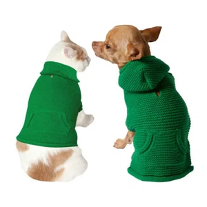 Vibrant Life Dog Cat Pet Holiday Green Hoodie Sweater XXSmall 3-7 LB - Picture 1 of 10