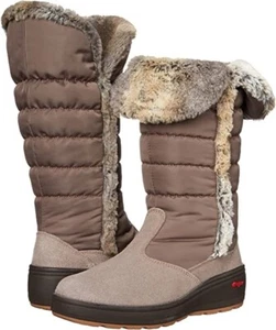 Neu Pajar Sira hohe flache DAMEN-Schneestiefel Ice Gripper taupe 41 US 9 9,5 isoliert - Bild 1 von 7