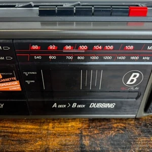 VTG Emerson CTR932 AM/FM Radio Dual Cassette Player Recorder Boombox READ - Picture 1 of 5