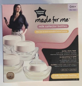 4 Pack Tommee Tippee Made For Me Milk Collector Bottles Kit - Picture 1 of 4
