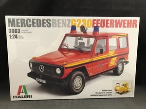 Italeri Mercedes Benz G230 Feuerwehr 1:24 Scale Plastic Model Kit 3663 NISB - Picture 1 of 5