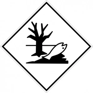 12x Gefahrgut Aufkleber "Umweltgefährdende Stoffe" 10x10cm - Bild 1 von 1