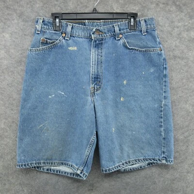 VTG Levis Shorts Mens 34 Blue 560 Relaxed Dad Jorts White Tab 90s Grunge Denim - Image 1 of 4