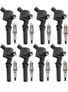 For Ford F150 Lincoln 4.6L 5.4L V8 8x Spark Plugs & 8 Pack Ignition Coils DG508 - Picture 1 of 6