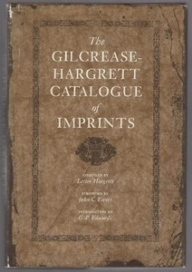 The Gilcrease-Hargrett Catalogue of Imprints by Lester Hargrett (Hardcover) - Picture 1 of 1