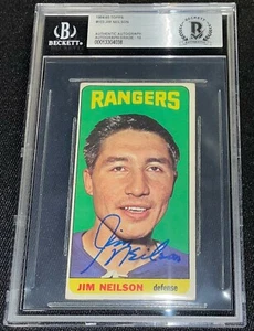 JIM NEILSON SIGNED 1964-65 TOPPS #103 NY RANGERS CARD BECKETT AUTO GRADE 10 038 - Bild 1 von 2