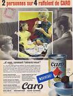 PUBLICITE ADVERTISING 114 1960 CARO sans caf&#232;ine