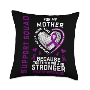 Epilessia Giornata Consapevolezza Mese Mamma Prodotti Supporto Mamma Cuscino Getto 18x18 - Foto 1 di 4