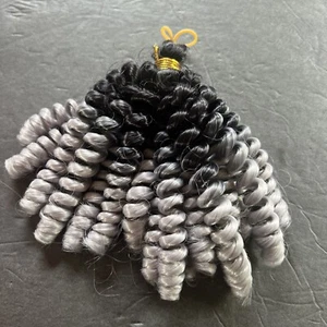 ��5" Bacchetta Riccia Saltante Uncinetto Estensione Capelli Giamaicana Rimbalzo Treccia Capelli. - Foto 1 di 4