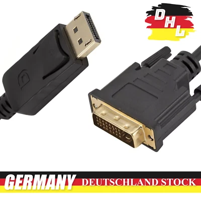M43 DisplayPort auf DVI Kabel 1,8m 1080P DP zu DVI Konverter für Monitor NEU DE - Bild 1 von 4