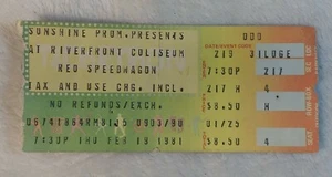 REO Speedwagon Feb 19 1981 Ticket Stub Riverfront Coliseum - Picture 1 of 2