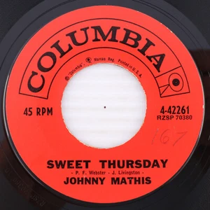 Johnny Mathis – Sweet Thursday / One Look - 1962 45 rpm 7" Single Record 4-42261 - Picture 1 of 18